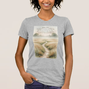 John 3:16 Bibelvers Dam T-shirt