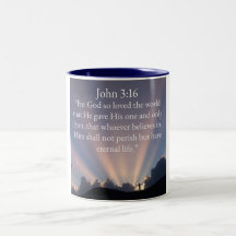 John 3:16 Bibelvers Kaffemug