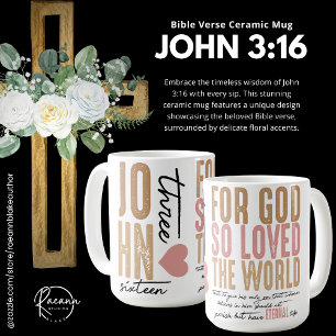 John 3:16 Bibelvers Keramikkopp Kaffemugg