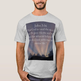 John 3:16 Bibelvers Mans T-Shirt
