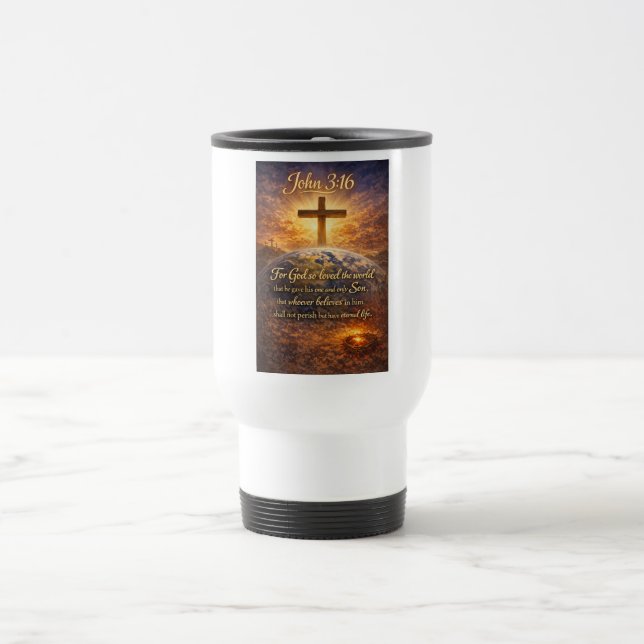 John 3:16 Bibelvers Resemugg (Center)