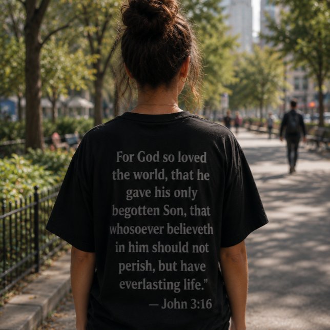 John 3:16 Bibelvers T-Shirt | Kristet förtroende  (Skapare uppladdad)