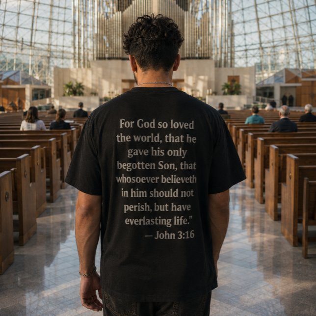 John 3:16 Bibelvers T-Shirt | Kristet Förtroende  (Skapare uppladdad)