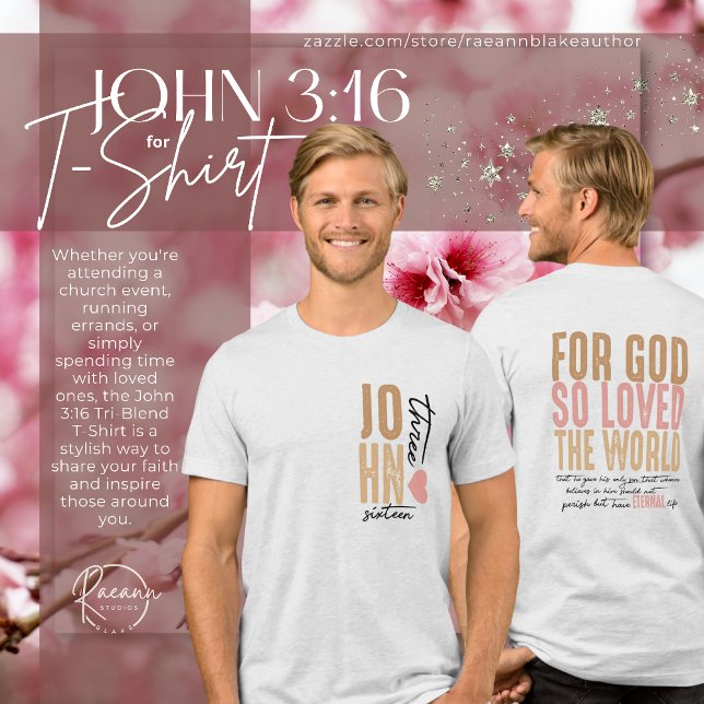 John 3:16 Bibelvers Tri-Blend Tröja (Skapare uppladdad)