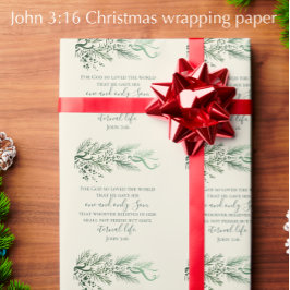 John 3:16 Bible Verse Anpassningsbar Modern jul Presentpapper