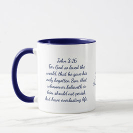 John 3:16 Bible Verse Classic Mugg, 11 oz Mugg