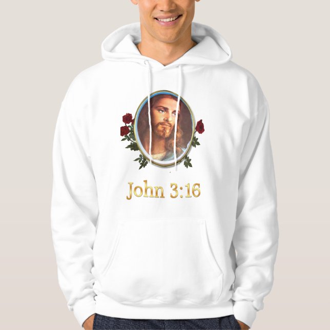 John 3:16 Bible verse Hoodie (Framsida)