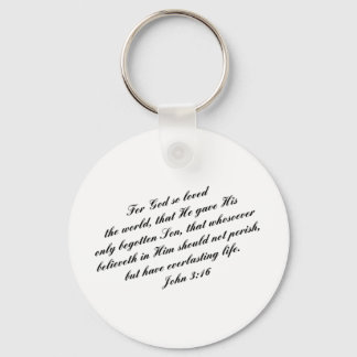 John 3:16 Bible Verse (KJV) Nyckelring