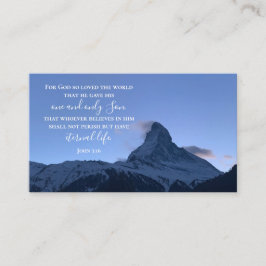 John 3:16 Bible Verse | Matterhorn Photo Pastor Visitkort