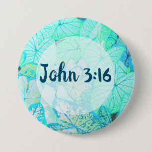 John 3:16 Bible Verse Pin Button Knapp
