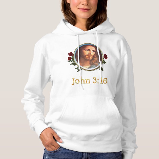 John 3:16 Bible verse T Shirt (Framsida)