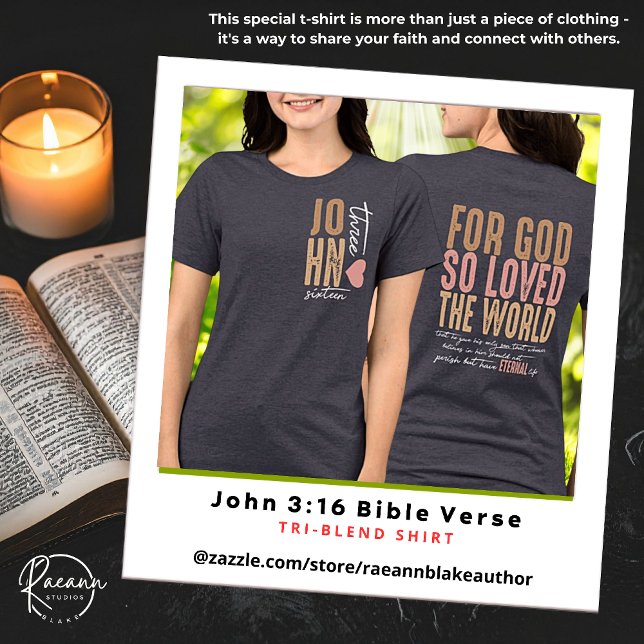 John 3:16 Bible Verse Tri-Blend Shirt T Shirt (Skapare uppladdad)