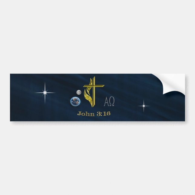 John 3:16 bildekal (Framsidan)
