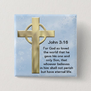 John 3:16 (blå) knapp