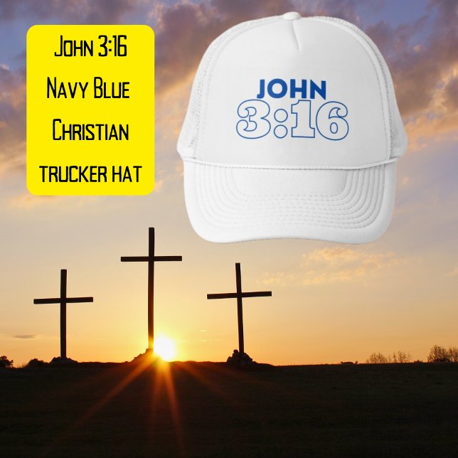 John 3:16 Blue Christian Hat Keps (Skapare uppladdad)