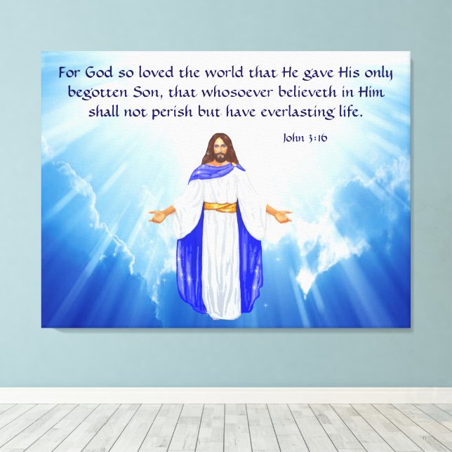 John 3:16 canvastryck (Insitu (trägolv))
