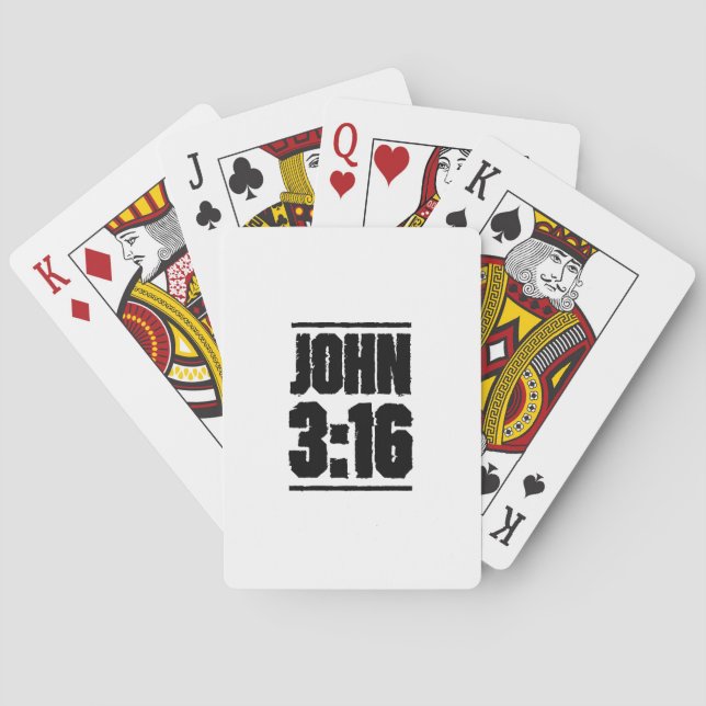 John 3:16 Christian Bible Verse Casinokort (Baksidan)