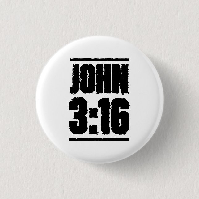 John 3:16 Christian Bible Verse Knapp (Framsida)