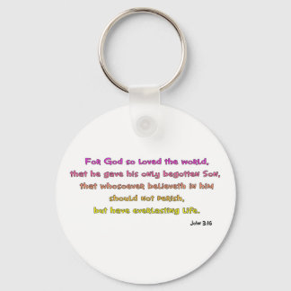 John 3:16 Christian Gift Nyckelring