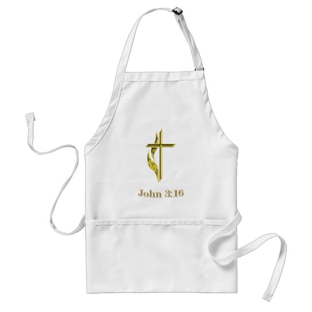 John 3:16 Christian Guld Kor-gåvor Förkläde (Framsidan)