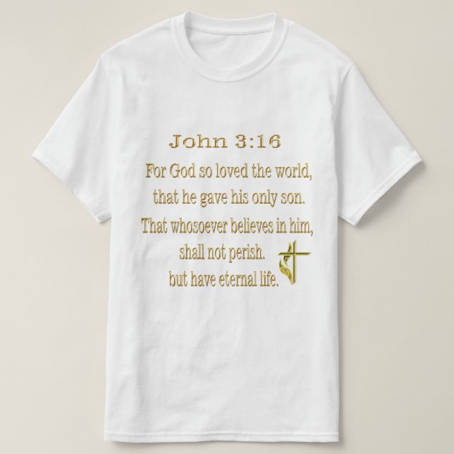 John 3:16 Christian t-shirt (Design framsida)