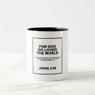 John 3:16 Christian Två-Tonad Mugg