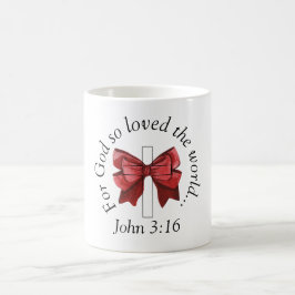 John 3:16 Coquette Red Bow Kor Kaffemugg