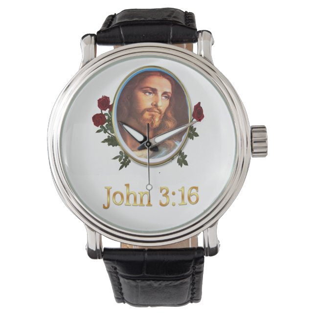 John 3:16  Damklockor Armbandsur (Framsida)