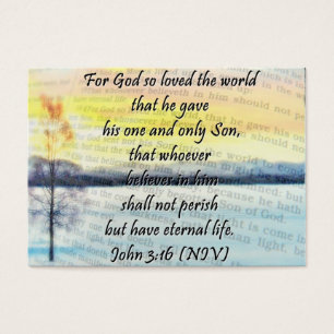 John 3:16 delningskort visitkort