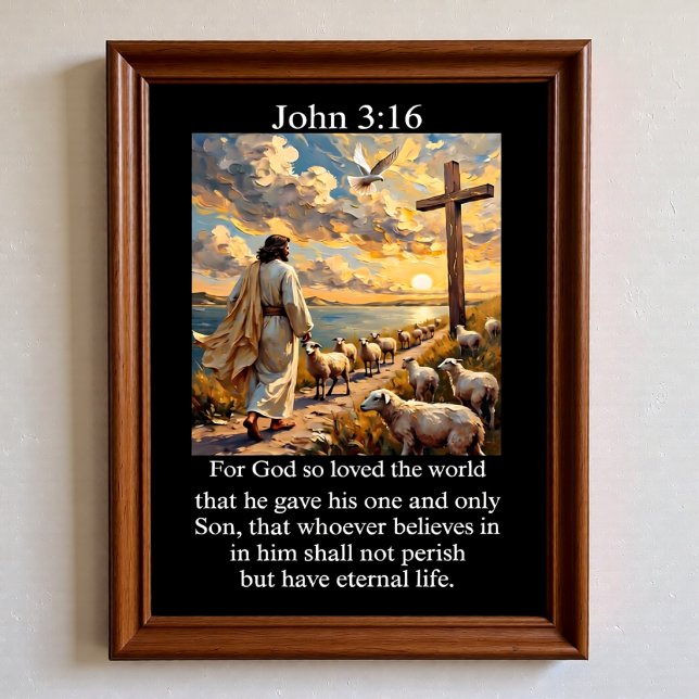 John 3:16 Den gode herden Kors Helig Ande Duva  Poster (Skapare uppladdad)