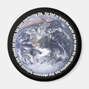 John 3:16-Earth Christian Magnet
