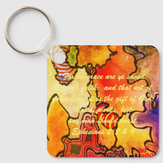 John 3:16 & Ephesian2:8 & 9 Bible Sanning Keychain Nyckelring