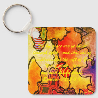 John 3:16 & Ephesian2:8 & 9 Bible Sanning Keychain Nyckelring
