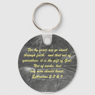 John 3:16 & Ephesian2:8 & 9 Bible Sanning Keychain Nyckelring