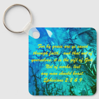 John 3:16 & Ephesian2:8 & 9 Bible Sanning Keychain Nyckelring