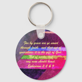 John 3:16 & Ephesian2:8 & 9 Bible Sanning Keychain Nyckelring