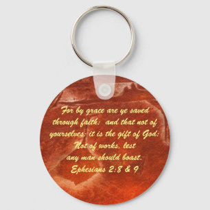 John 3:16 & Ephesian2:8 & 9 Bible Sanning Keychain Nyckelring