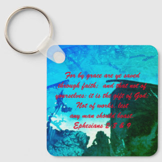 John 3:16 & Ephesian2:8 & 9 Bible Sanning Keychain Nyckelring