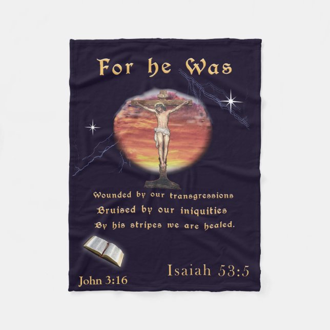 John 3:16 fleecefilt (Framsidan)