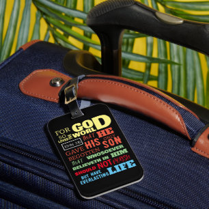 JOHN 3:16 FÖR GOD SÅ HÄNGD VÄRLDEN BAGAGEBRICKA