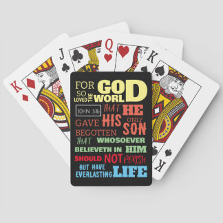 JOHN 3:16 FÖR GOD SÅ HÄNGD VÄRLDEN CASINOKORT