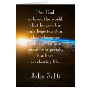John 3:16 - för gud älskade så världen hälsningskort