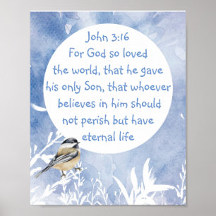John 3:16 För Gud så älskad världen jul Poster