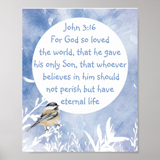 John 3:16 För Gud så älskad världen jul Poster (Framsidan)