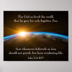 John 3:16 - för Gud så älskad världen Poster