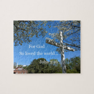John 3:16 För Gud så älskad världen Pussel