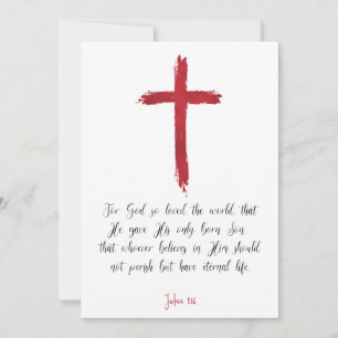 John 3:16 "För Gud så älskade världen..."-kort. Julkort