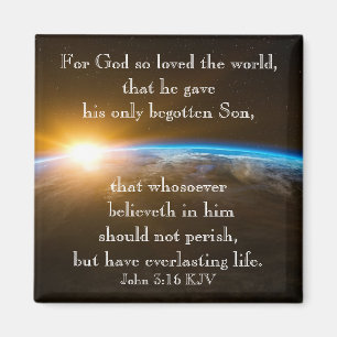 John 3:16 - för Gud så älskade världen Magnet