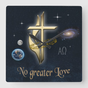 John 3:16 fyrkantig klocka