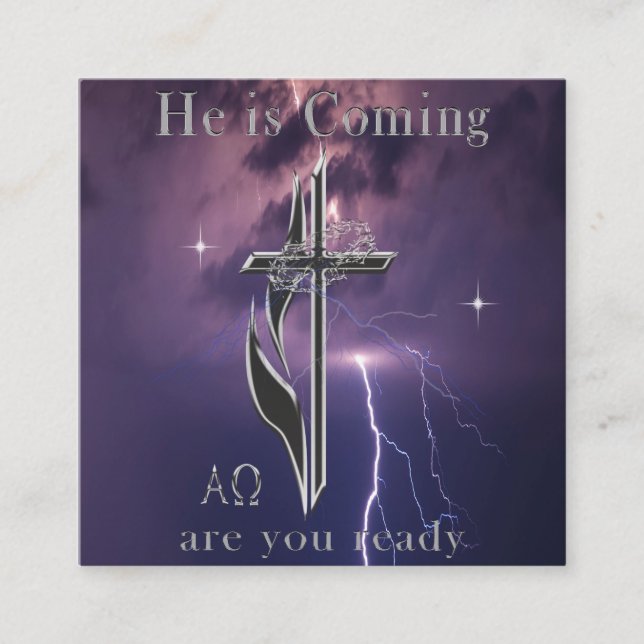 John 3:16 fyrkantigt visitkort (Framsida)